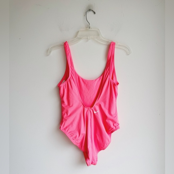 NIKE Low Back Neon Pink Swimsuit Size Large - Picture 3 of 8